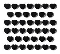 DUJEQM Lot de 40 Aimant Frigo - Aimant Puissant Cœur Noir, Petits Aimants Tableau Magnétique, Aiment Magnet Frigo Mini Aimant Plat Décoratifs pour Photos, Cartes, Calendriers, Bureau, École, Bricolage