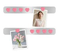 DUJEQM Tableau Magnétique Mural 30.77x4.77cm, 2 Tableau Magnetique Frigo Autocollant avec 10 Aimants Rose, Bande Magnetique Plaque Magnétique pour Tableau Mémo Magnétique Mur Photo Bureau Maison École