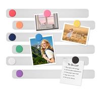 DUJEQM Tableau Magnétique Mural 30.77x4.77cm, 6 Tableau Magnetique Frigo Autocollant avec 10 Aimants Rose, Bande Magnetique Plaque Magnétique pour Tableau Mémo Magnétique Mur Photo Bureau Maison École