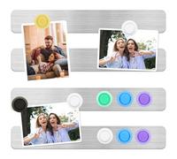 DUJEQM Tableau Magnetique Mural - 4Pcs Tableau Aimanté, Tableau Magnetique Frigo, Bande Magnetique Plaque Aimantée Autocollant, Tableau d’Affichage pour Photos Notes Documents Bureau Maison Cuisine