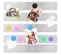 DUJEQM Tableau Magnetique Mural - 5Pcs Tableau Aimanté, Tableau Magnetique Frigo, Bande Magnetique Plaque Aimantée Autocollant, Tableau d’Affichage pour Photos Notes Documents Bureau Maison Cuisine