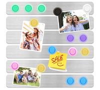 DUJEQM Tableau Magnetique Mural - 6Pcs Tableau Aimanté, Tableau Magnetique Frigo, Bande Magnetique Plaque Aimantée Autocollant, Tableau d’Affichage pour Photos Notes Documents Bureau Maison Cuisine