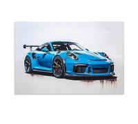 Dujoi Poster de voiture 911 GT3RS - Art mural vintage pour homme - Impression sur toile encadrée sans cadre - 45 x 30 cm