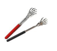 DUJUANHONG 2PCS Stainless Steel Skeleton Handle Gratte-Dos Télescopique Gratte Dos Extensible Portatif pour la Tête et Le Haute Qualité avec Tige a Nne Poignée