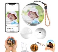 Dujuanus Core Memory Orb - Sphère de mémoire 3D pour photos et vidéos,Boule de Cristal Lecteur Vidéo, Vidéos et Photos Personnalisées, Cadeau Vidéo pour Couples, Amis, Anniversaire, Noël (White)