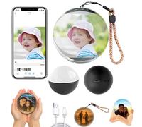 Dujuanus Core Memory Orb - Sphère de mémoire 3D pour photos et vidéos,Boule de Cristal Lecteur Vidéo, Vidéos et Photos Personnalisées, Cadeau Vidéo pour Couples, Amis, Anniversaire, Noël (Black)
