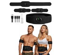 Dujuanus Next Gen Ultra Muscle Fitness AB Belt, EMS Electrostimulateur Musculaire Abdominale, 8 Modes et 19 Intensités,Soutien du Développement Musculaire pour Abdos/Bras/Jambes/Fesses