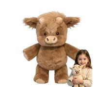 Dujuanus Running Cow Plush, Stress Relief Running Stuffed Animal,Moving Legs Interactive Shaking Stuffed, Creative Gifts for Kids & Adults Girls and Boys (Brown,45cm)