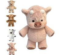 Dujuanus Running Cow Plush, Stress Relief Running Stuffed Animal,Moving Legs Interactive Shaking Stuffed, Creative Gifts for Kids & Adults Girls and Boys (60cm,Pink)