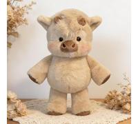 Dujuanus Running Cow Plush, Stress Relief Running Stuffed Animal,Moving Legs Interactive Shaking Stuffed, Creative Gifts for Kids & Adults Girls and Boys (Khaki,60cm)