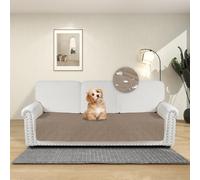 DUJUIKE 100% Housse imperméable canapé, Housse de canapé pour Chien,Housse Impermeable canape lit, avec Base antidérapante, Protection canapé Chien, Chat(Brun,76-180 cm)