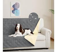 DUJUIKE 100% Housse imperméable canapé, Housse de canapé pour Chien,Housse Impermeable canape lit, avec Base antidérapante, Protection canapé Chien, Chat(Gris,173-208 cm)