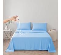DUJUIKE Couvre-lit imperméable, Drap de lit imperméable, protège-Matelas, Housse de canapé pour Chien, Chat, Enfants, pour lit Queen Size (Bleu Ciel, Queen 200 * 230cm)