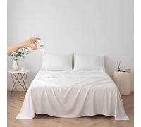 DUJUIKE Couvre-lit imperméable, Drap de lit imperméable, protège-Matelas, Housse de canapé pour Chien, Chat, Enfants, pour lit Queen Size (Blanc, Queen 200 * 230cm)