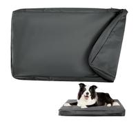 DUJUIKE Housse de Rechange Imperméable pour Lit Chien, Housse de Matelas pour Chien, Housse de Remplacement pour Matelas de Cage de Chien, Lavable, Housse Amovible pour Coussin pour (Noir, M)