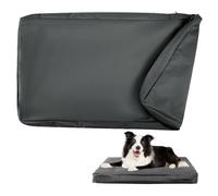 DUJUIKE Housse de Rechange Imperméable pour Lit Chien, Housse de Matelas pour Chien, Housse de Remplacement pour Matelas de Cage de Chien, Lavable, Housse Amovible pour Coussin pour (Noir, L)