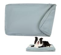 DUJUIKE Housse de Rechange Imperméable pour Lit Chien, Housse de Matelas pour Chien, Housse de Remplacement pour Matelas de Cage de Chien, Lavable, Housse Amovible pour Coussin pour (Gris, S)