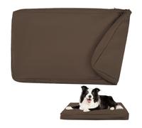 DUJUIKE Housse de Rechange Imperméable pour Lit Chien, Housse de Matelas pour Chien, Housse de Remplacement pour Matelas de Cage de Chien, Lavable, Housse Amovible pour Coussin pour (Café, S)