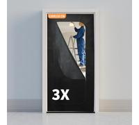 DUJUIKE Porte Anti-Poussière Protection,Fermeture éclair Double Face,Housse non Tissée en Polypropylène de Qualité Supérieure, pour la Rénovation et la Transformation des Bâtiments(3 pièce, 110x220cm)
