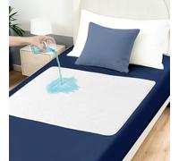 DUJUIKE Protège Matelas imperméable 90x135CM, Alèse lavable pour incontinence, Protection lit incontinence, Couvre lit imperméable, Absorbant, Alese adulte reutilisable pour Bébé, Enfant,Adulte(Blanc)