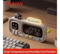 DUKA MOODA Horloge intelligente de bureau avec affichage de la température et de l'humidité, thermomètre et hygromètre numérique électrique pour la maison, rappel intelligent et amusant MOOD A