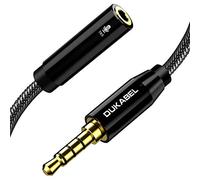 DuKabel Câble adaptateur TRS vers TRRS 3.5mm prise 3 pôles vers prise 4 pôles câble adaptateur microphone pour smartphone, tablette et PC - Top Series 20cm