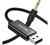 DuKabel Câble USB jack USB A mâle vers TRS mâle 3,5 mm (ne convient pas pour TV, voiture) compatible avec haut-parleurs, casque, home stéréo, PC, ordinateur portable, PS4, PS5 - 1,2 m