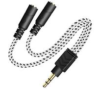 DuKabel Répartiteur de casque 3,5 mm 2 jack vers 1 jack répartiteur de casque 3 pôles TRS Câble répartiteur Aux pour smartphone, tablette, ordinateur portable, écouteurs, haut-parleurs - 0,2 mètre