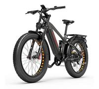 DUKAWEY Silvertip8 Full-Suspension Long-Range Fat E-Bike Built for All Terrain(gris)