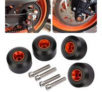 Duke 125 390 2012-2024 4pcs Tampons de Cadre Protection anti-chute de fourche avant arrière pour DUKE 390 125 200 RC125 RC390 RC250 2012-2020 2021 2022 2023 2024- Noir