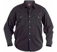 Duke - Chemise denim grande taille WESTERN - Homme (5XL) (Noir) - UTDC103 Noir, Noir