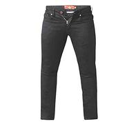 Duke - Pantalon en jean étroit modèle Claude King Size, Noir , 117cm-S