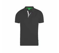 Duke D555 Polo à manches courtes pour homme avec poche poitrine Noir uni Taille 5XL, Noir , 4XL/grande taille