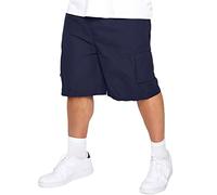 Duke D555 Short cargo pour homme avec poches élastiques Bleu marine 2XL 3XL 4XL 5XL 6XL 7XL 8XL (KS20462), bleu marine, XXL