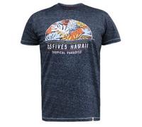 Duke D555 - T-shirt motif/style feuilles hawaiiennes grande taille (DC527)
