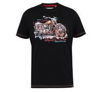 Duke D555 - T-shirt motif/style moto grande taille LORNE - Homme (DC524)