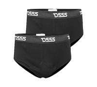 DUKE D555 Thompson Lot de 2 slips avant en Y pour homme avec taille élastique Noir, Noir , XXXXXL