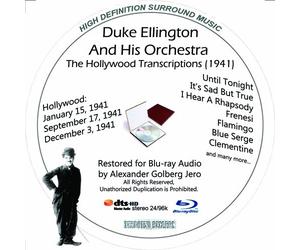 Duke Ellington (The Hollywood Transcriptions -1941) Restauré pour Blu-ray Audio