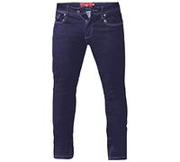Duke London D555 Grande Taille pour Hommes Coupe Fuseau Jeans Extensible en Indigo (Cedric) - Indigo, 52w/30l