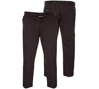 Duke London D555 Grande Taille pour Hommes Extensible Pantalon Chino avec Extenda Taille - Noir, 56w/31l