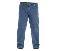 Duke London Mens Bailey Nouvelle Taille élastiquée King-size Jeans En Denim Black W60- L34