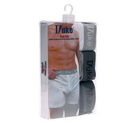 Duke Pack de 3 Boxer en Coton en Taille Petit à XL - Noir/gris/blanc, M (32-33 Pouces)