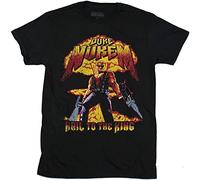 Duke Nukem Mens T-T-Shirts à Manches Courtes - All Hail to The King Distressed Image (X-Large)