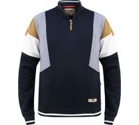 Duke - Sweat-shirt "D555 Kenington" avec fermeture éclair courte pour homme DC477 (XXL) (Bleu marine/Blanc/Menf)