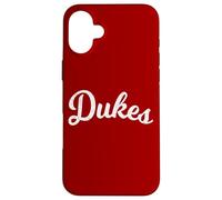 Duke Team Mascotte de Baseball avec Inscription The Duke Coque pour iPhone 16 Plus