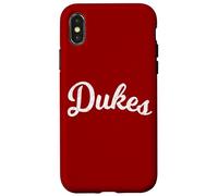 Duke Team Mascotte de Baseball avec Inscription The Duke Coque pour iPhone X/XS