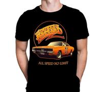 Dukes of Hazzard Homme T-Shirt Spectacle Télévisé Print, T-Shirt en Coton Noir, Movie Poster Tee