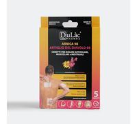 Dulac - 5 Patchs Arnica 98 et Griffe du Diable 98, Foulures, Entorses, 24H | pour douleurs articulaires, musculaires et menstruelles, foulures et entorses, dispositif médical, Made in Italy