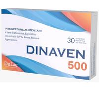 Dulac - Dinaven 500, Complément Alimentaire pour la Circulation Sanguine, 30 comprimés, Idéal Pour Les Jambes Lourdes et Fatiguées, avec Diosmine et Hespéridine, Made in Italy