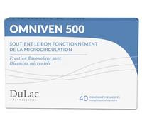 Dulac, Omniven 500 Complément avec Diosmine et Hespéridine, 40 Comprimés | Avec Vigne rouge, Fragon, Marronnier d’Inde et Vitamine C, Made in Italy